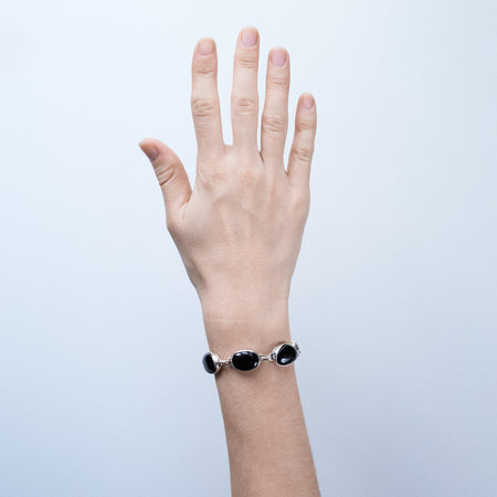 Bracelet Magma - onyx noir