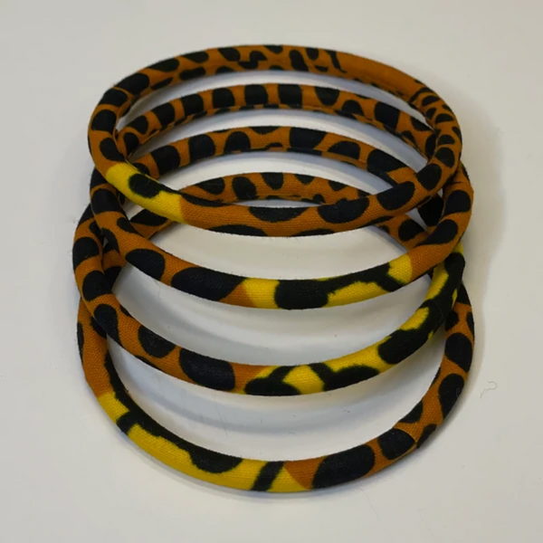 Bracelet en wax léopard